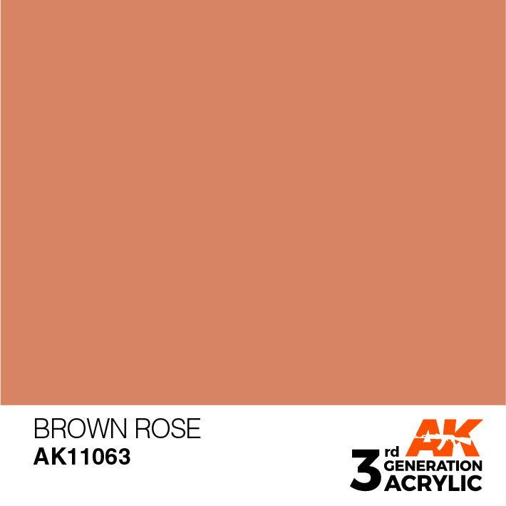 AK Interactive 3rd Gen Acrylic Brown Rose 17ml