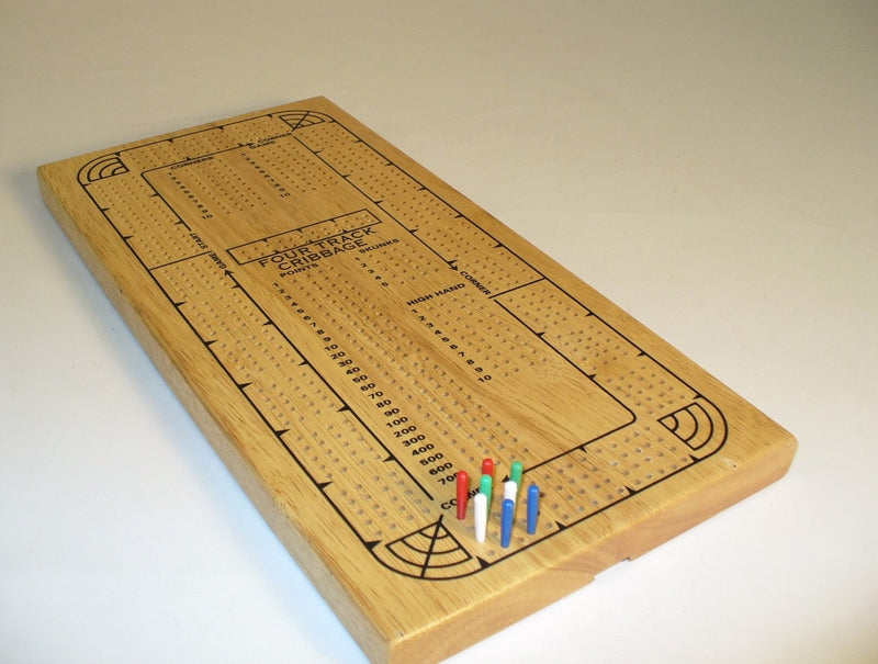 Cribbage 4 Track Board and Pegs