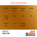 AK Interactive 3rd Gen Acrylic Brass Metallic 17ml