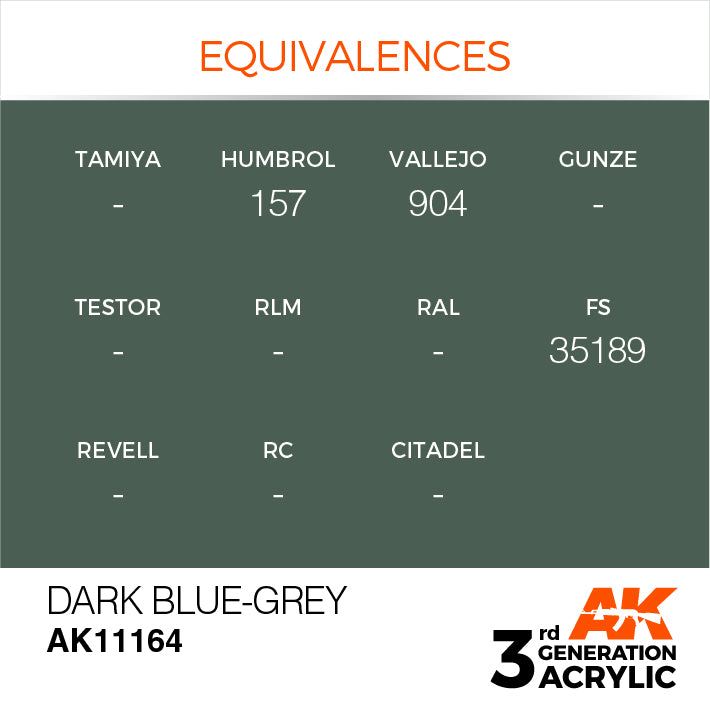 AK Interactive 3rd Gen Acrylic Dark Blue-Grey 17ml