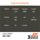 AK Interactive 3rd Gen Acrylic Ash Grey 17ml