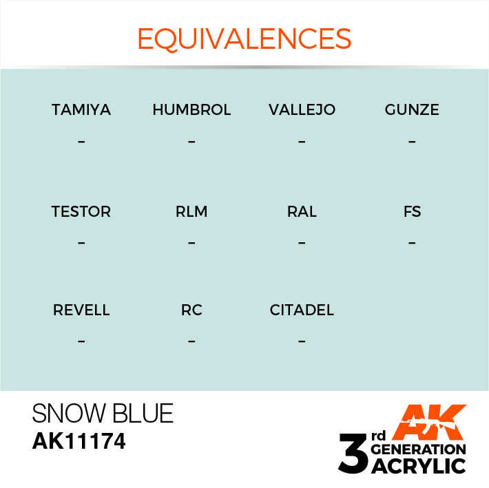 AK Interactive 3rd Gen Acrylic Snow Blue 17ml