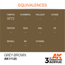 AK Interactive 3rd Gen Acrylic Grey-Brown 17ml
