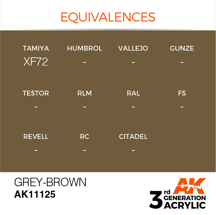 AK Interactive 3rd Gen Acrylic Grey-Brown 17ml