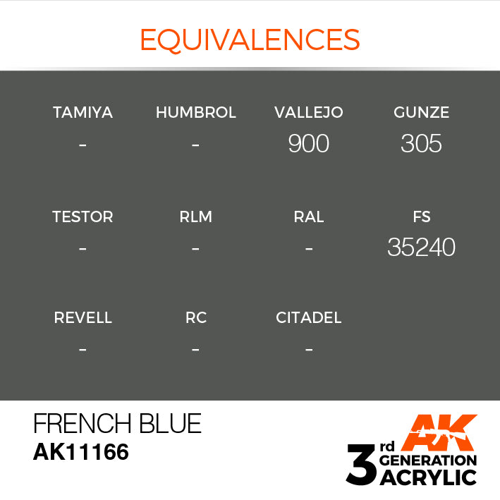 AK Interactive 3rd Gen Acrylic French Blue 17ml