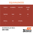 AK Interactive 3rd Gen Acrylic Bordeaux Red 17ml