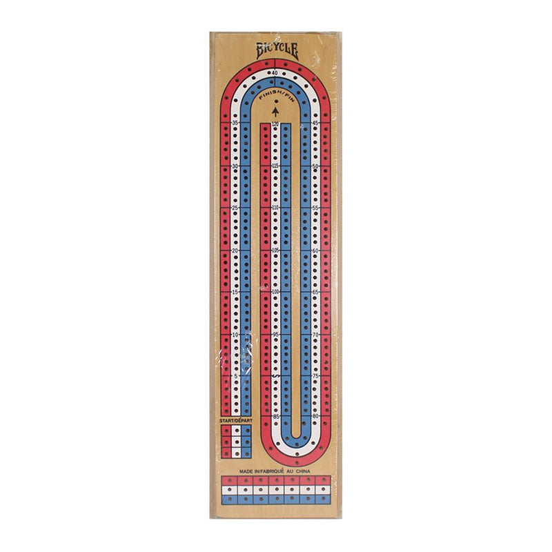Crib Board 3-Track Coloured Pine with Plastic Pegs INT00129