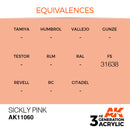 AK Interactive 3rd Gen Acrylic Sickly Pink 17ml
