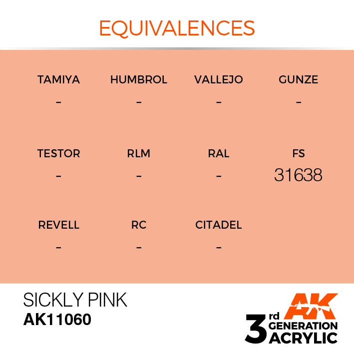 AK Interactive 3rd Gen Acrylic Sickly Pink 17ml