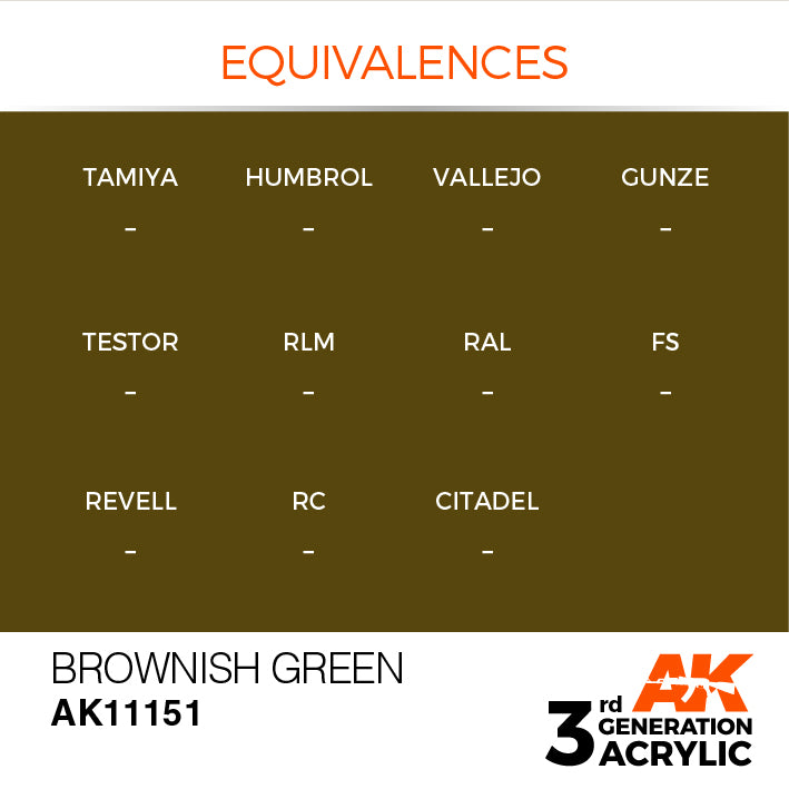 AK Interactive 3rd Gen Acrylic Brownish Green 17ml