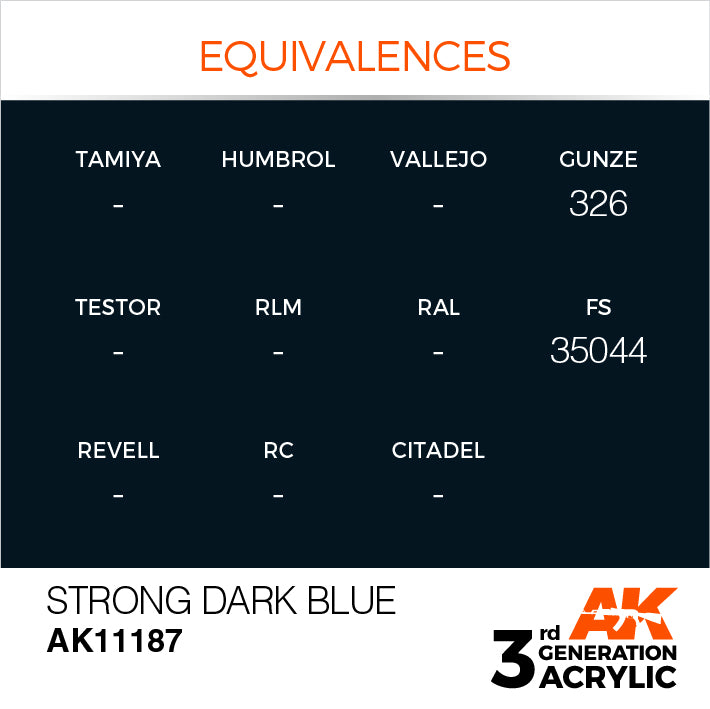 AK Interactive 3rd Gen Acrylic Strong Dark Blue 17ml