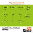 AK Interactive 3rd Gen Acrylic Fluorescent Green 17ml