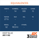 AK Interactive 3rd Gen Acrylic Deep Blue Intense 17ml