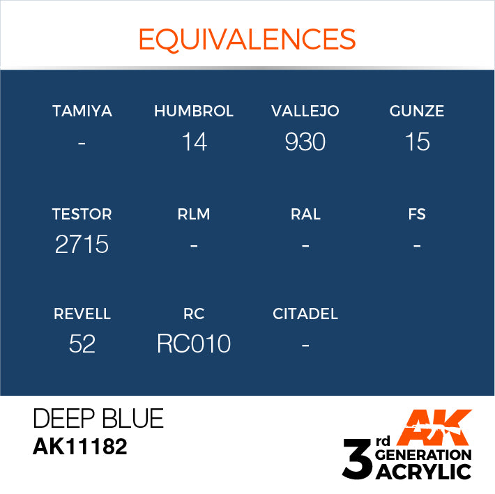 AK Interactive 3rd Gen Acrylic Deep Blue Intense 17ml