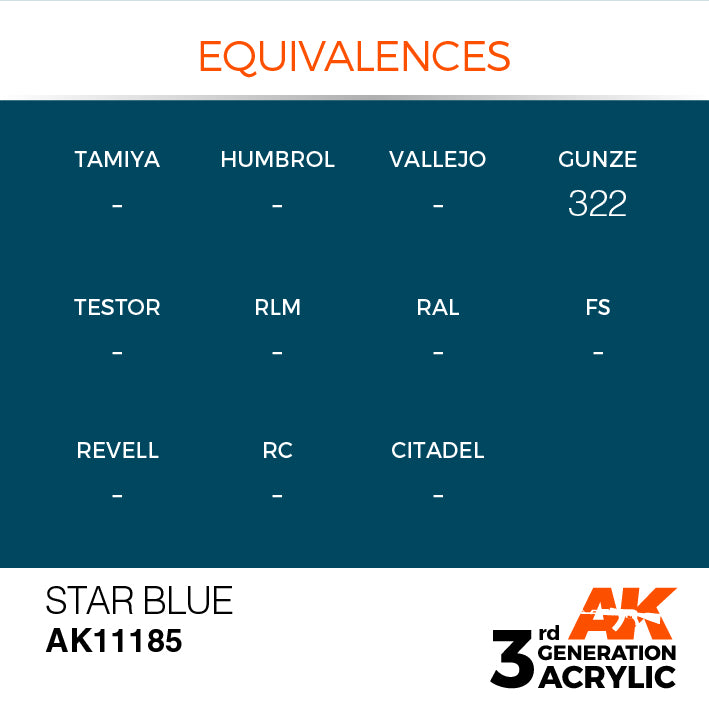 AK Interactive 3rd Gen Acrylic Star Blue 17ml