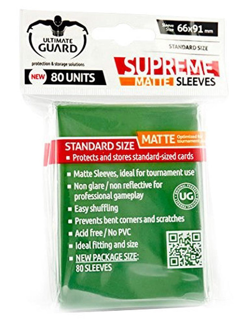 Ultimate Guard Sleeves: Supreme Matte Green (80)