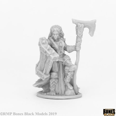 Reaper Mini Bones Black: RM44088 Jade Fire Chieftain
