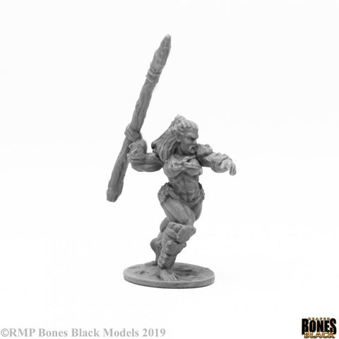 Reaper Mini Bones Black: RM44094 Jade Fire Spearman