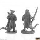 Reaper Mini Bones Black: RM44145 Dragonfolk Bard and Thief