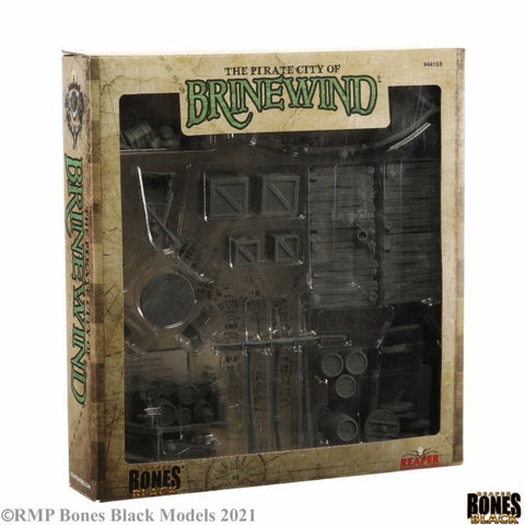 Reaper Mini Bones Black: RM44153 Pirate City of Brinewind Box Set