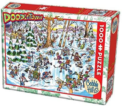 Cobble Hill Puzzle 1000 Piece Doodle Town Hockey