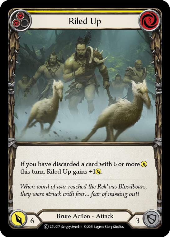 Riled Up (Yellow) [U-CRU017-RF] Unlimited Rainbow Foil