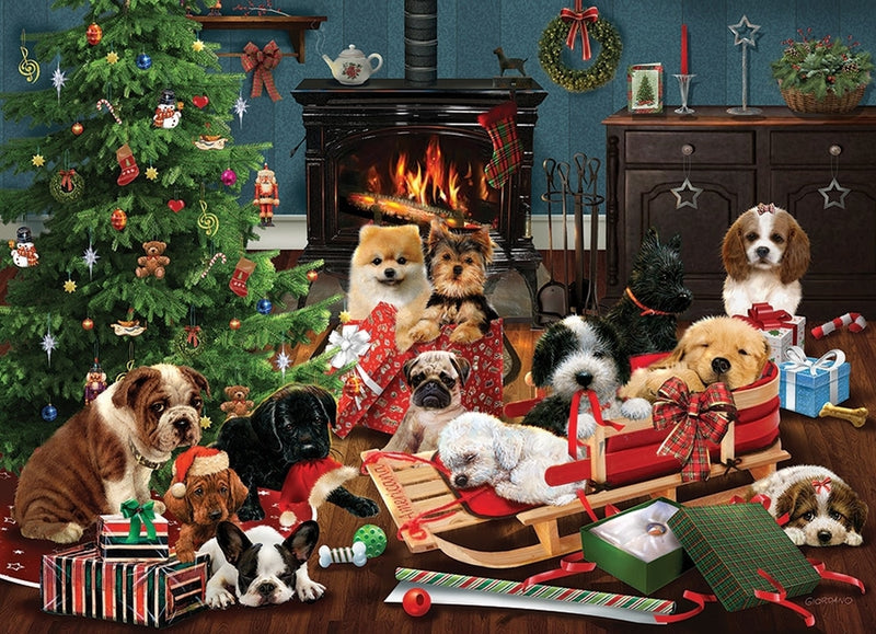 Cobble Hill Puzzle 1000 Piece Christmas Puppies