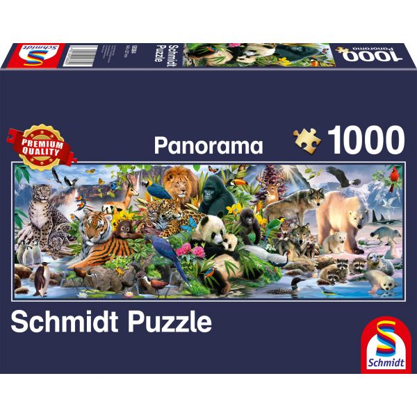 Schmidt Puzzle Colourful Animal Kingdom Panorama