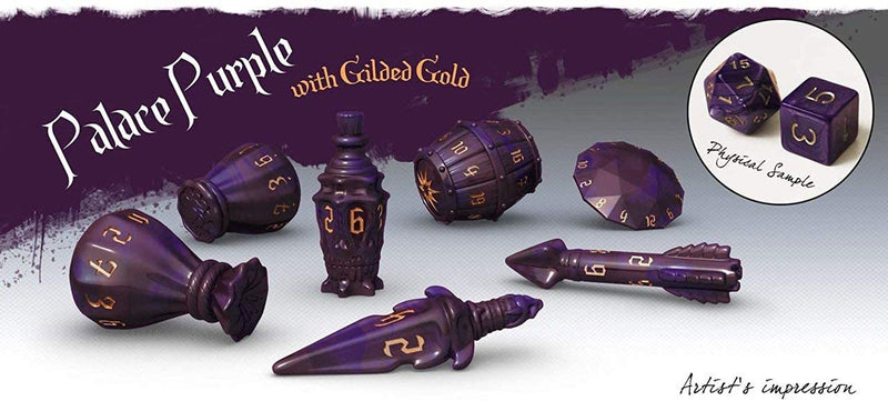 Ph Dice Rogue Palace Purple & Gilded Gold