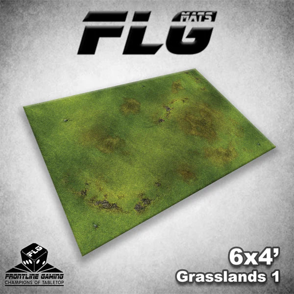 Frontline Gaming Mat 6'x4' Grasslands 1