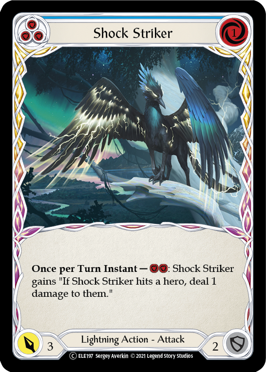 Shock Striker (Blue) [U-ELE197] Unlimited Rainbow Foil
