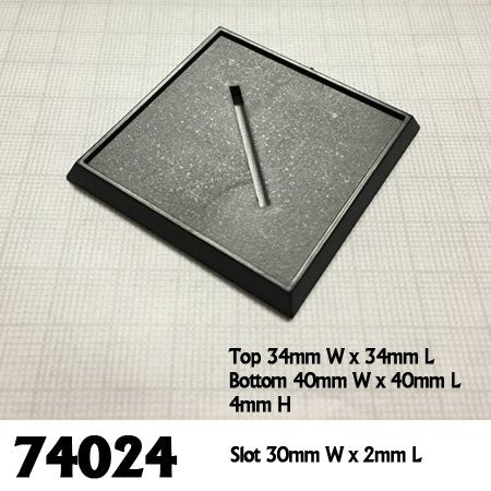 Reaper Mini Rm74024 40mm Square Base (10)