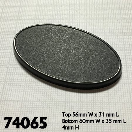 Reaper Mini Rm74065 60mm X 35mm Oval Base Single