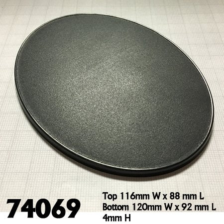 Reaper Mini Rm74069 120mm X 92mm Oval Base (4)