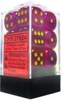Chessex 12d6 Borealis Magenta/gold