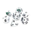 Die Hard Dice Metal Rpg Dice Set Shiny Silver W/black