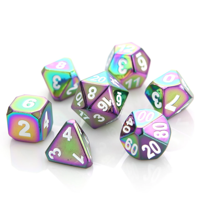 Die Hard Dice Forge Dice Set Scorched Rainbow W/white