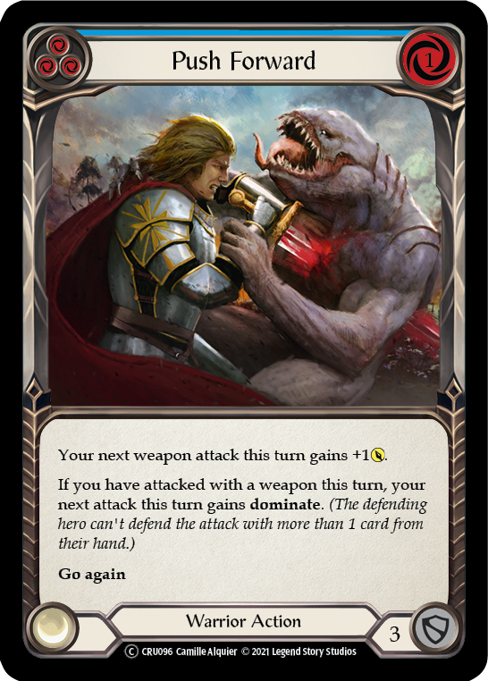 Push Forward (Blue) [U-CRU096-RF] Unlimited Rainbow Foil