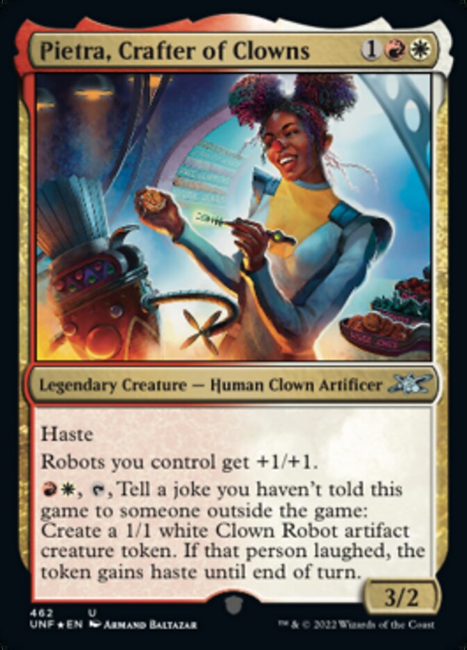 Pietra, Crafter of Clowns (Galaxy Foil) [Unfinity]