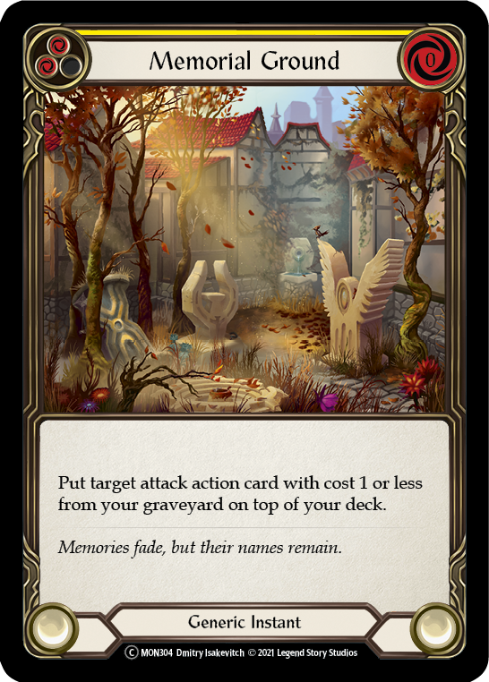 Memorial Ground (Yellow) [U-MON304-RF] Unlimited Rainbow Foil