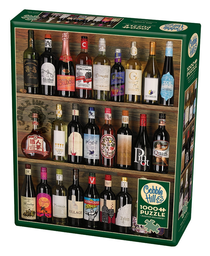 Cobble Hill Puzzle 1000 Piece Wine Alphabet