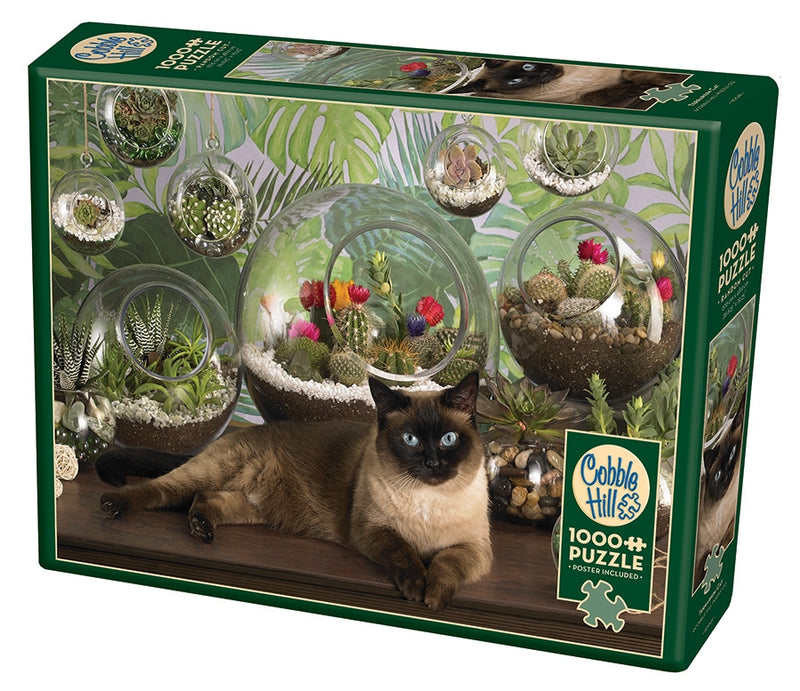 Cobble Hill Puzzle 1000 Piece Terrarium Cat