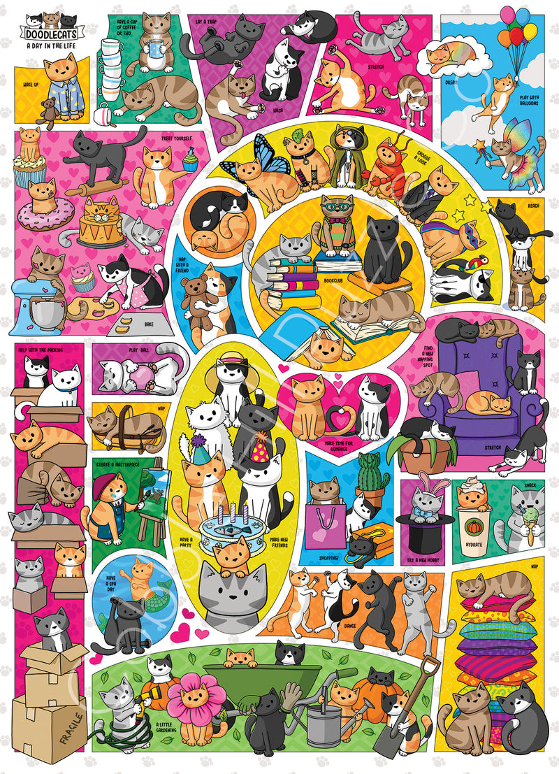 Cobble Hill Puzzle 1000 Piece Doodlecats