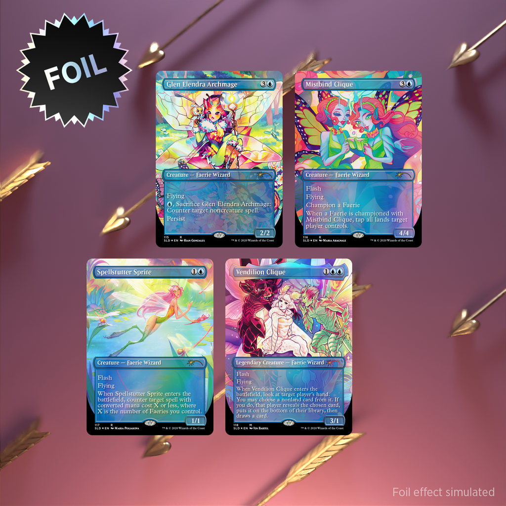 MTG Secret Lair Drops - Faerie, Faerie, Faerie Rad Foil Edition