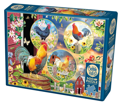 Cobble Hill Puzzle 500 Piece Rooster Magic