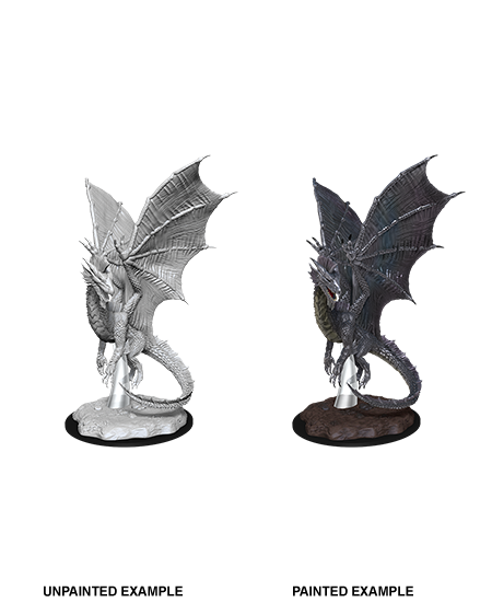 Wizkids Minis D&D 90036 Young Silver Dragon