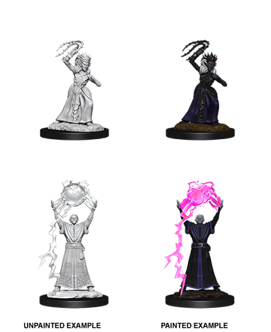 Wizkids Minis D&D 90071 Drow Mage and Drow Priestess