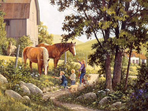 Cobble Hill Puzzle 500 Piece Summer Horses