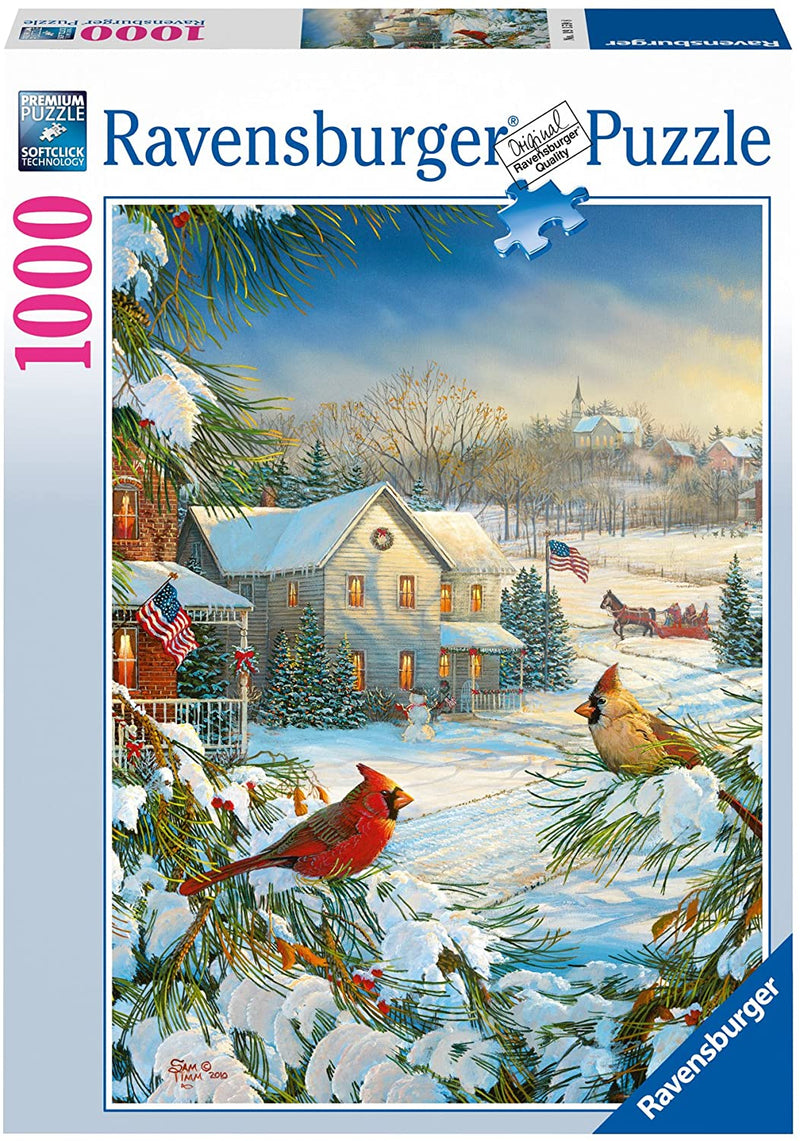 Ravensburger Puzzle 1000 Winter Cardinals