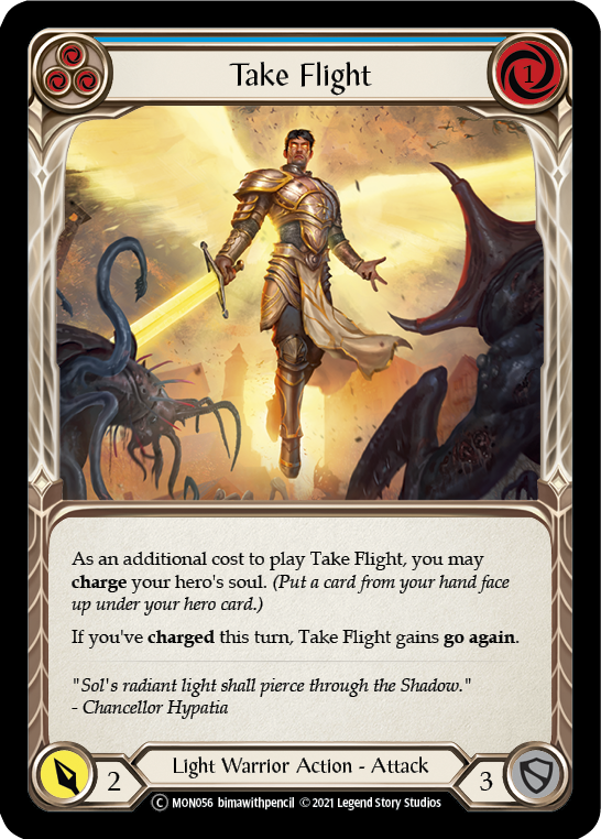 Take Flight (Blue) [U-MON056-RF] Unlimited Rainbow Foil